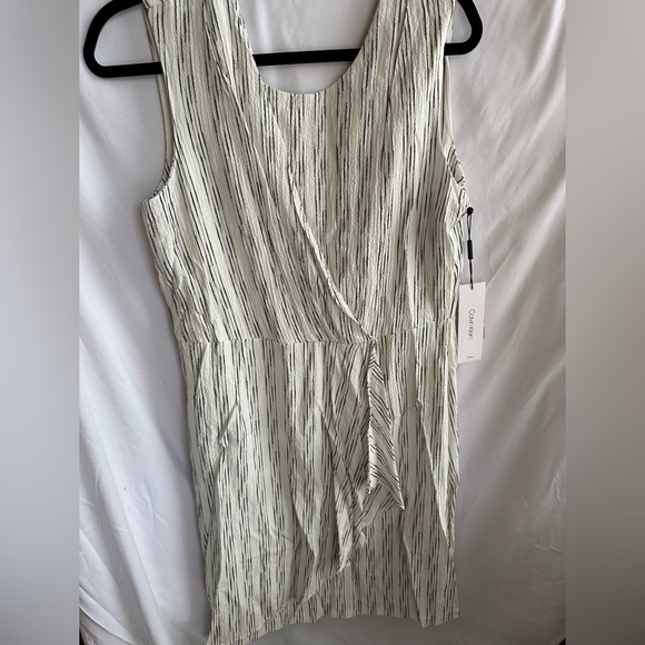 Calvin Klein White Stripe Dress - Picture 1 of 4